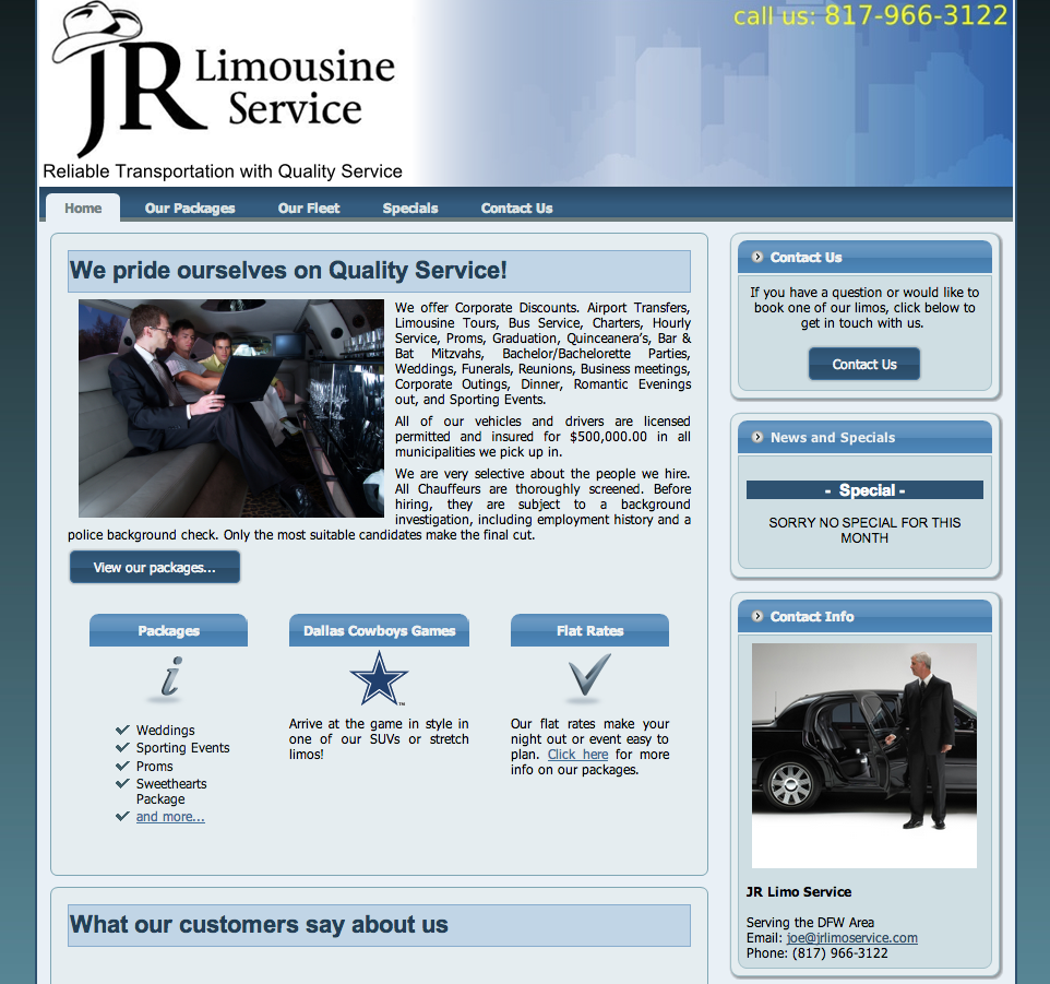JR Limousine Service   -   www.jrlimoservice.com
